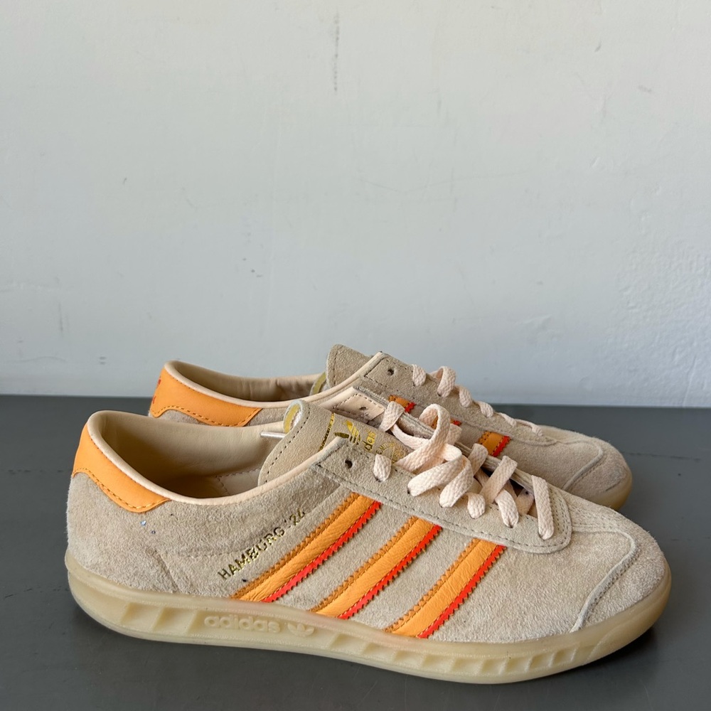 Adidas Hamburg Gazelle size 5 orange and beige